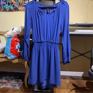 Boho Caribbean Blue Open Sleeve Dress
